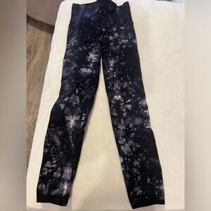 Free people movement Black tye dye leggings  size small